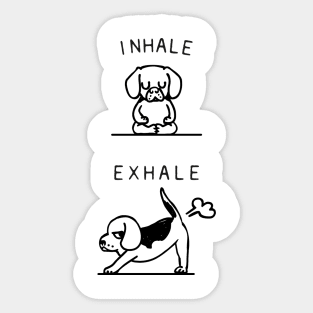 Inhale Exhale Beagle Sticker